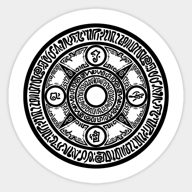 Red Horizon - Nehtali's Spell Circle - Black Sticker by JascoGames